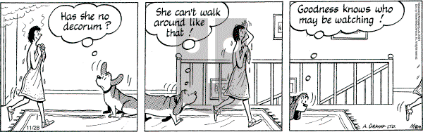 Fred Basset on Wednesday November 28, 2001 Comic Strip