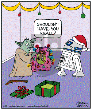 Half Full on Monday December 22, 2014 Comic Strip