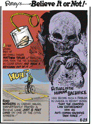 Ripley's Believe It or Not on Wednesday June 23, 2010 Comic Strip