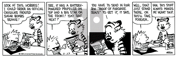 Calvin and Hobbes - Monday February 27, 1989 Comic Strip