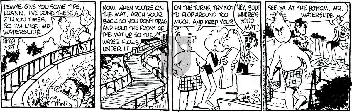 Luann - Wednesday July 29, 1992 Comic Strip