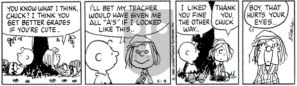 Peanuts on Friday June 4, 1993 Comic Strip