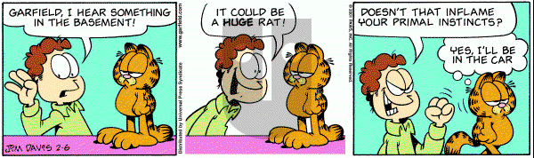 Garfield on Tuesday February 6, 2001 Comic Strip