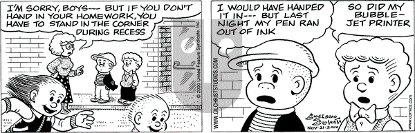 Nancy on Tuesday January 30, 2001 Comic Strip