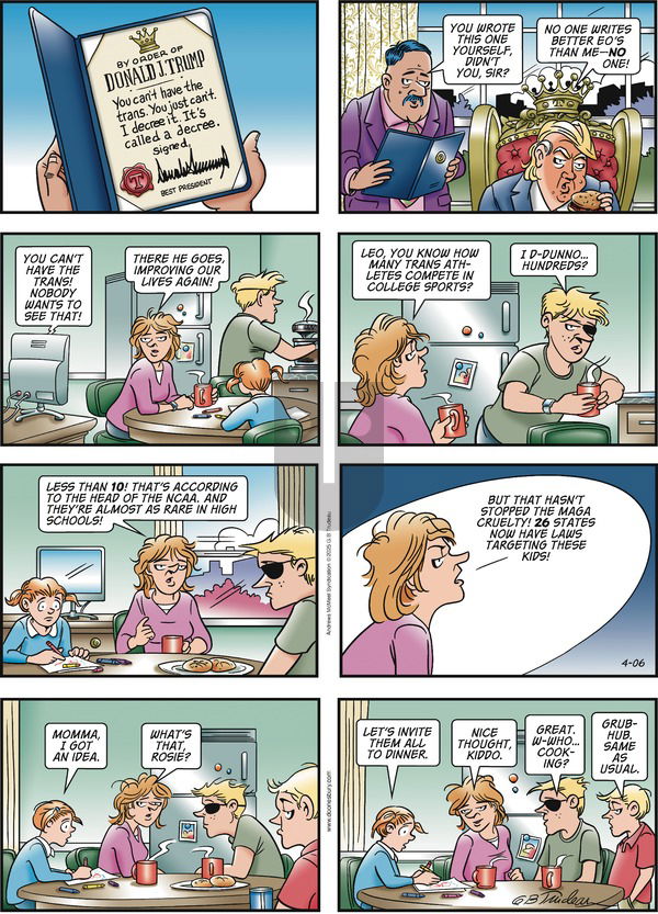 Doonesbury - Sunday April 6, 2025 Comic Strip