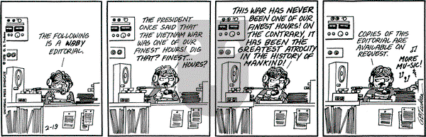 Doonesbury on Monday February 19, 1973 Comic Strip