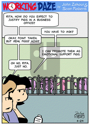 Working Daze - Wednesday April 24, 2024 Comic Strip