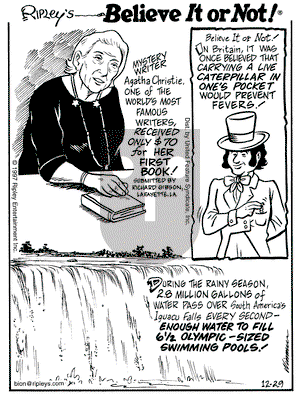 Ripley's Believe It or Not on Saturday January 24, 1998 Comic Strip