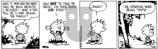 Calvin and Hobbes - Wednesday September 23, 1987 Comic Strip