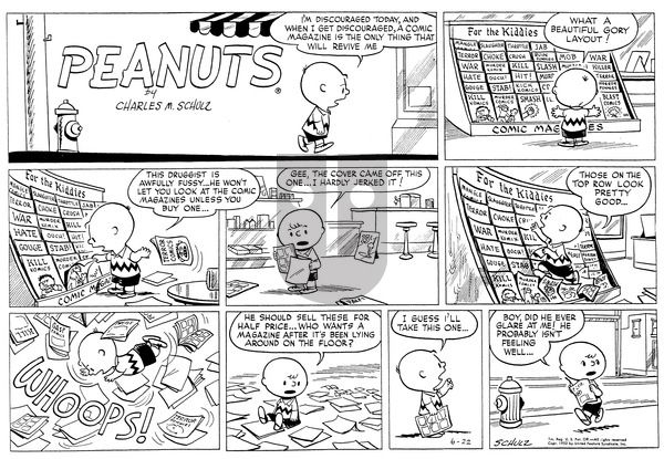 Peanuts on Sunday June 22, 1952 Comic Strip