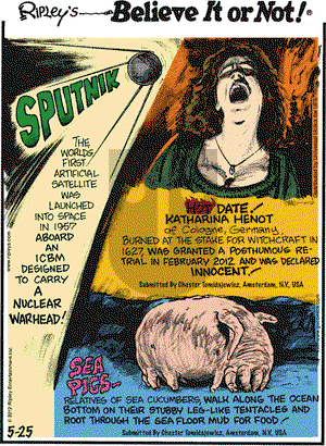 Ripley's Believe It or Not on Friday May 25, 2012 Comic Strip