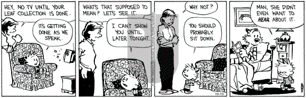 Calvin and Hobbes on Monday October 13, 2025 Comic Strip