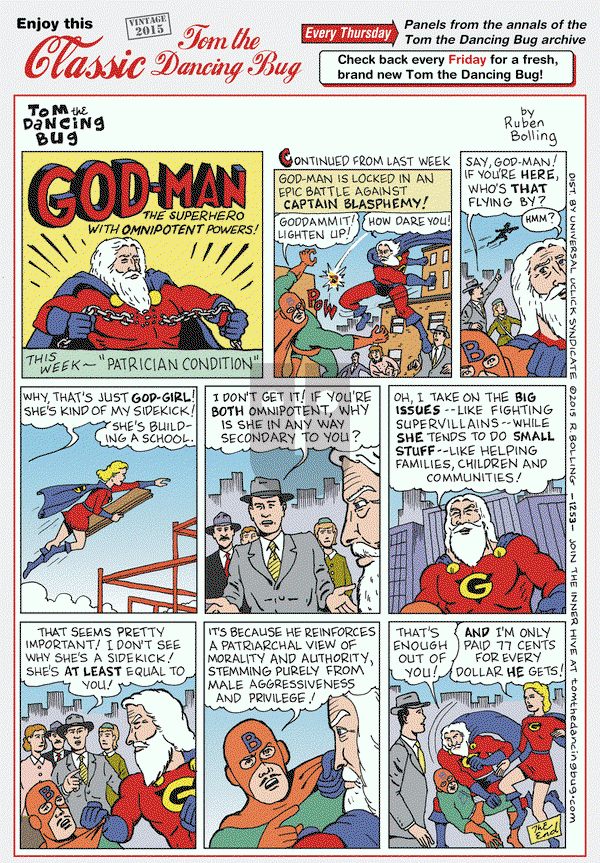 Tom the Dancing Bug on Thursday May 15, 2025 Comic Strip