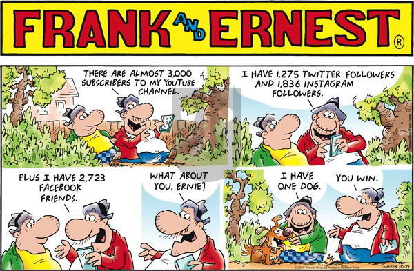 Frank and Ernest - Sunday October 21, 2018 Comic Strip