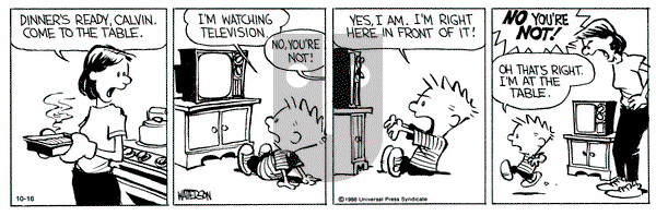 Calvin and Hobbes on Wednesday October 16, 1991 Comic Strip