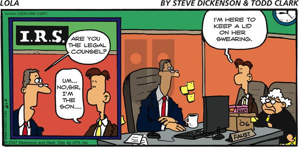 Lola on Sunday April 15, 2007 Comic Strip