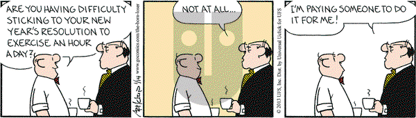 The Born Loser on Monday January 14, 2013 Comic Strip