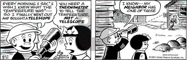 Nancy on Tuesday October 2, 2001 Comic Strip