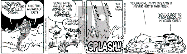 Over the Hedge on Thursday July 24, 1997 Comic Strip