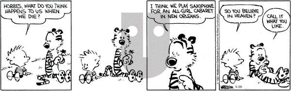 Calvin and Hobbes - Wednesday May 26, 2021 Comic Strip