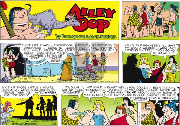 Alley Oop on Sunday January 18, 1998 Comic Strip