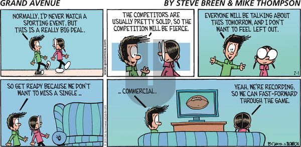 Grand Avenue on Sunday February 1, 2015 Comic Strip