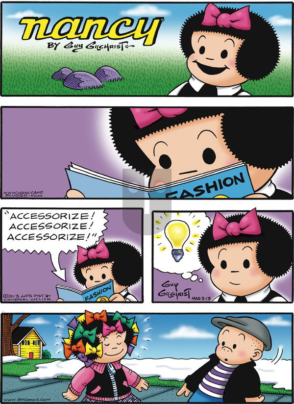 Nancy on Sunday March 3, 2013 Comic Strip