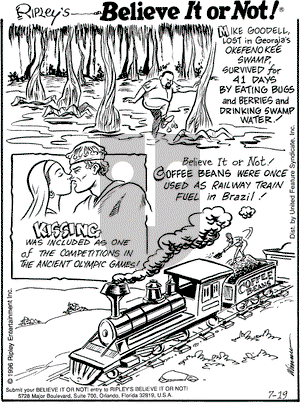 Ripley's Believe It or Not on Friday July 19, 1996 Comic Strip