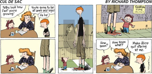 Cul de Sac on Sunday April 7, 2019 Comic Strip