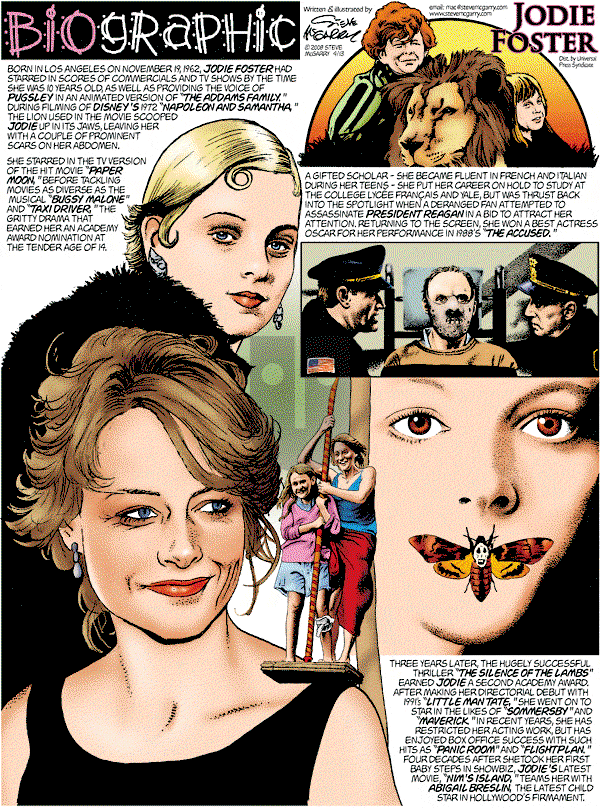 Biographic on Sunday April 13, 2008 Comic Strip