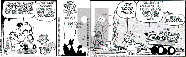 Over the Hedge on Saturday October 12, 2002 Comic Strip