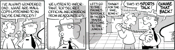 Drabble on Tuesday December 12, 2000 Comic Strip