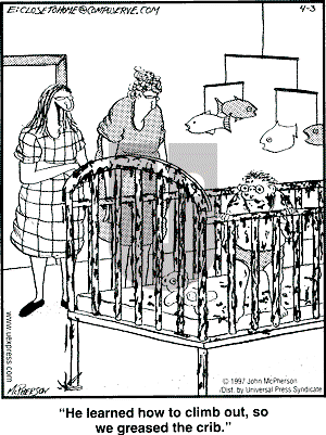 Close to Home - Thursday April 3, 1997 Comic Strip