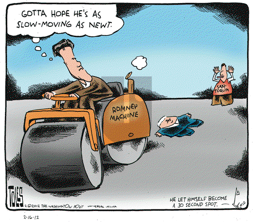 Tom Toles on Thursday February 16, 2012 Comic Strip