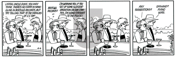 Doonesbury on Tuesday April 9, 1985 Comic Strip