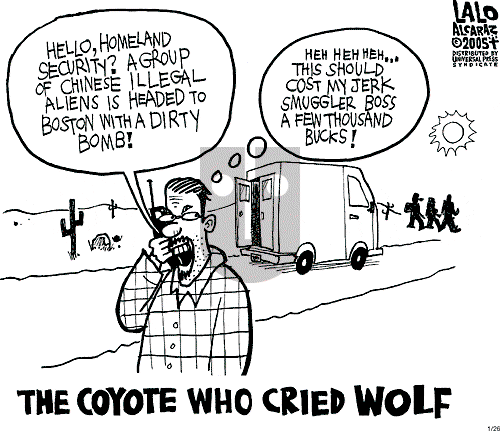 Lalo Alcaraz on Wednesday January 26, 2005 Comic Strip