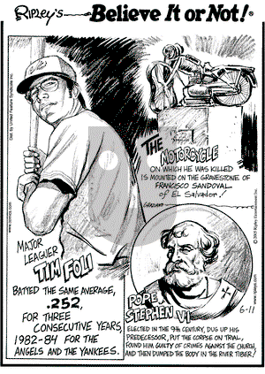 Ripley's Believe It or Not on Saturday June 11, 2005 Comic Strip