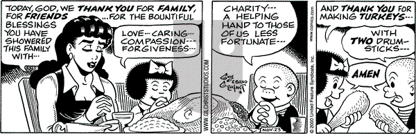 Nancy on Thursday November 23, 2000 Comic Strip