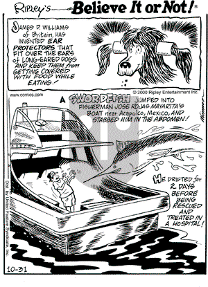 Ripley's Believe It or Not - Tuesday October 31, 2000 Comic Strip