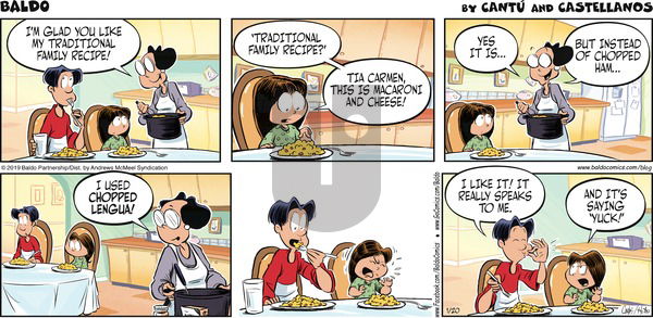 Baldo on Sunday January 20, 2019 Comic Strip