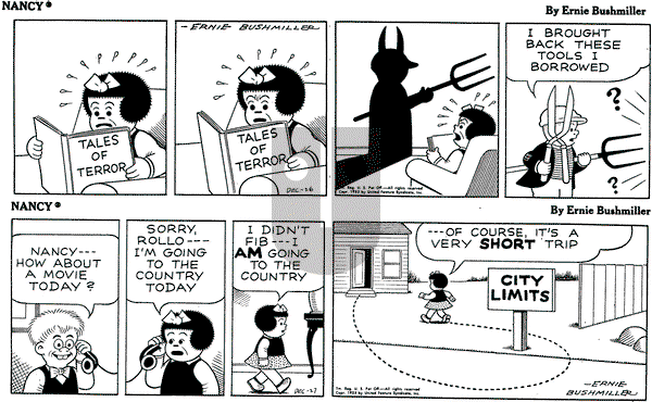 Nancy on Monday December 26, 1955 Comic Strip