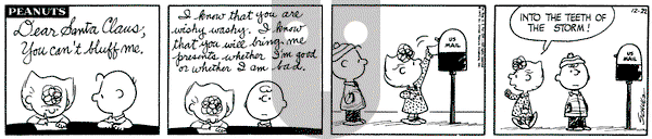 Peanuts on Tuesday December 22, 1970 Comic Strip