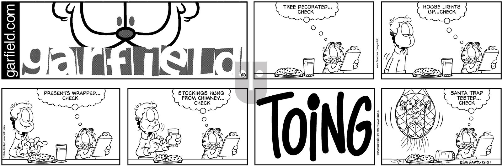 Garfield on Sunday December 21, 2014 Comic Strip