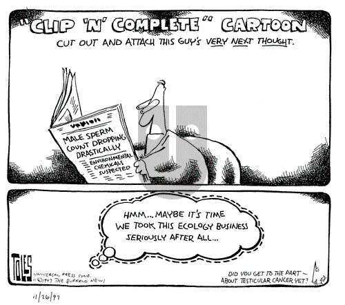 Tom Toles on Wednesday November 26, 1997 Comic Strip