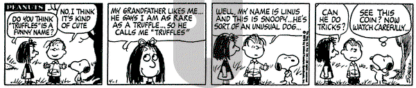 Peanuts on Tuesday April 1, 1975 Comic Strip