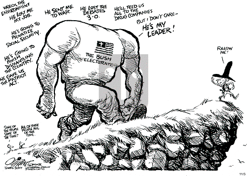Pat Oliphant on Wednesday November 3, 2004 Comic Strip