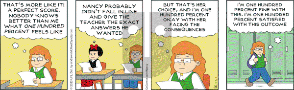 Nancy - Monday December 4, 2023 Comic Strip