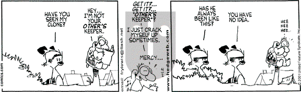 Over the Hedge on Monday April 2, 2001 Comic Strip