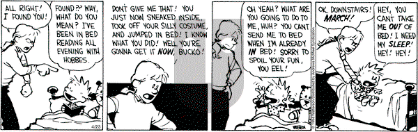 Calvin and Hobbes - Tuesday April 23, 2024 Comic Strip