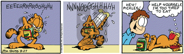 Garfield - Wednesday September 27, 1995 Comic Strip
